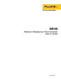 Thumbnail of document Manual - 5616 Secondary Reference Platinum Resistance Thermometer